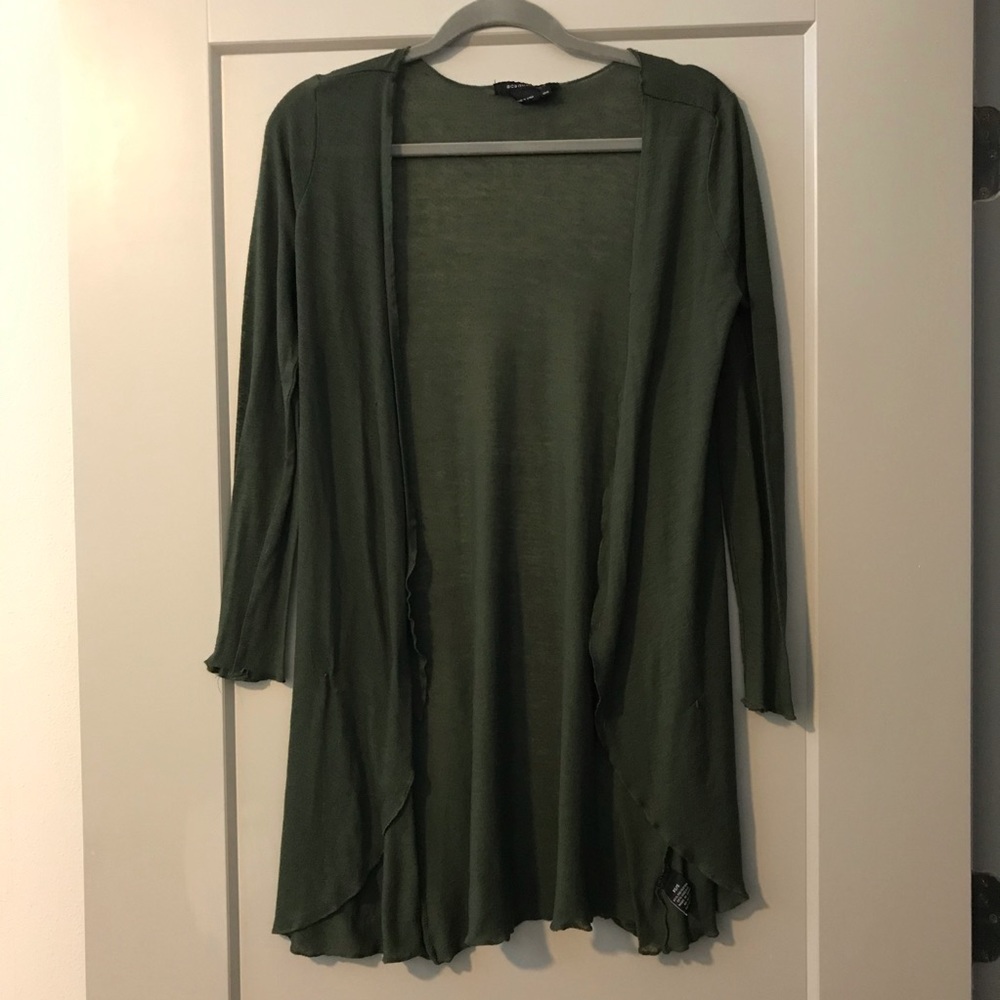 BCBG Olive Green Cardigan XS/S